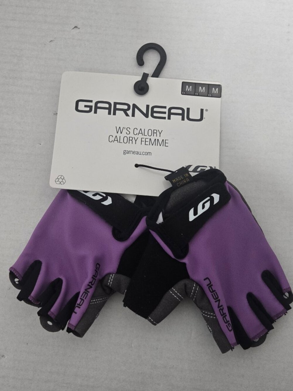 NEW Louis Garneau Women's Calory Cycling Gloves Purple Black Size Medium NWT